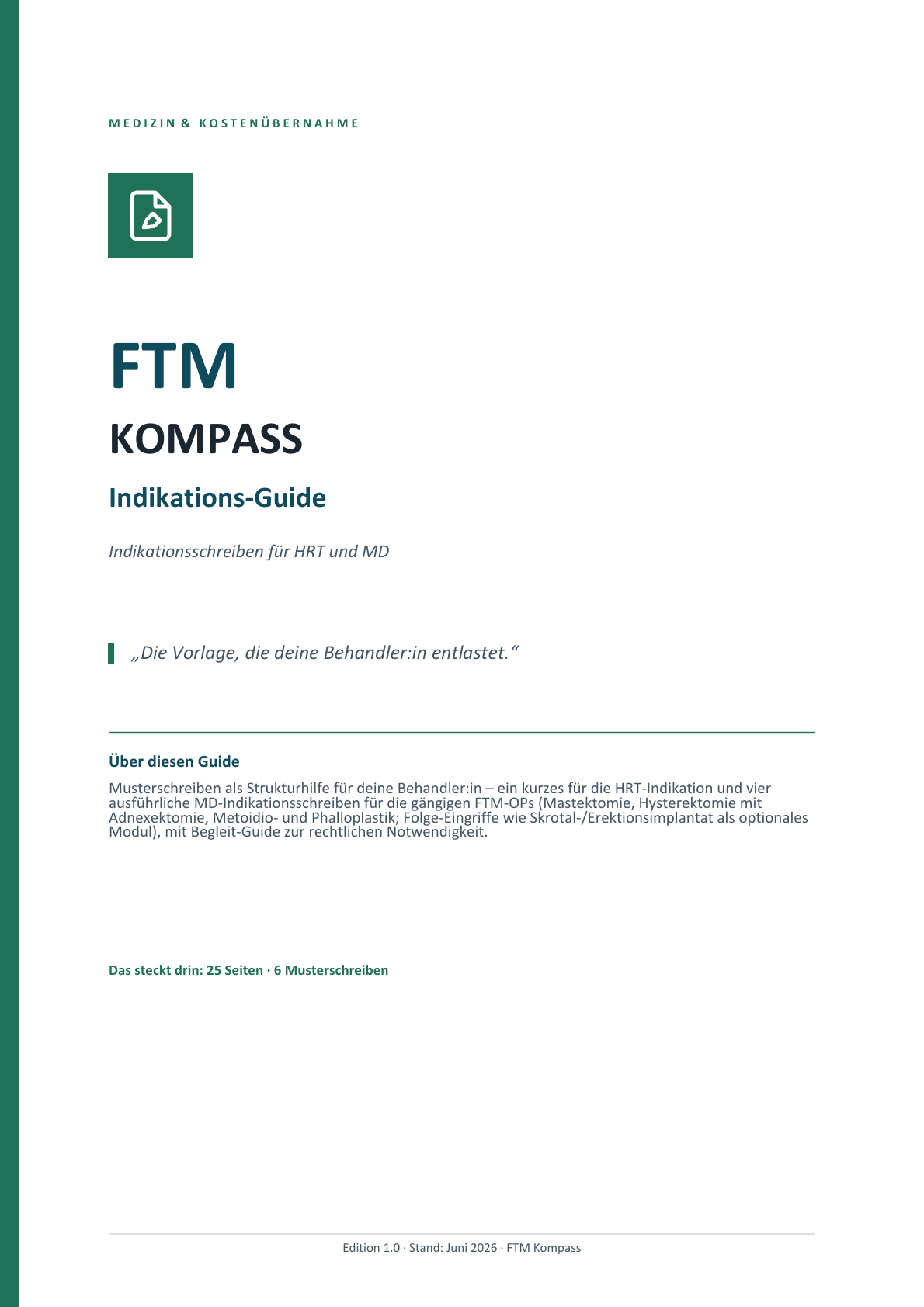 Vorschau 1 aus Indikations-Guide: HRT und OP-Indikationen