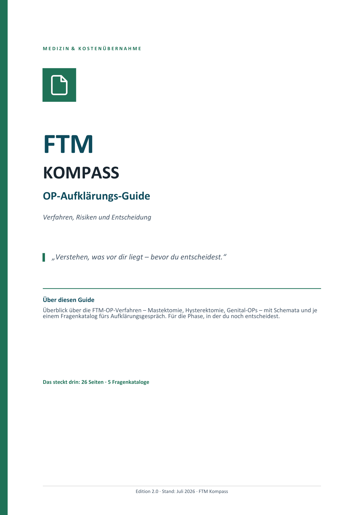 Vorschau 1 aus OP-Aufklärungs-Guide: Verfahren verstehen, bevor du dich entscheidest